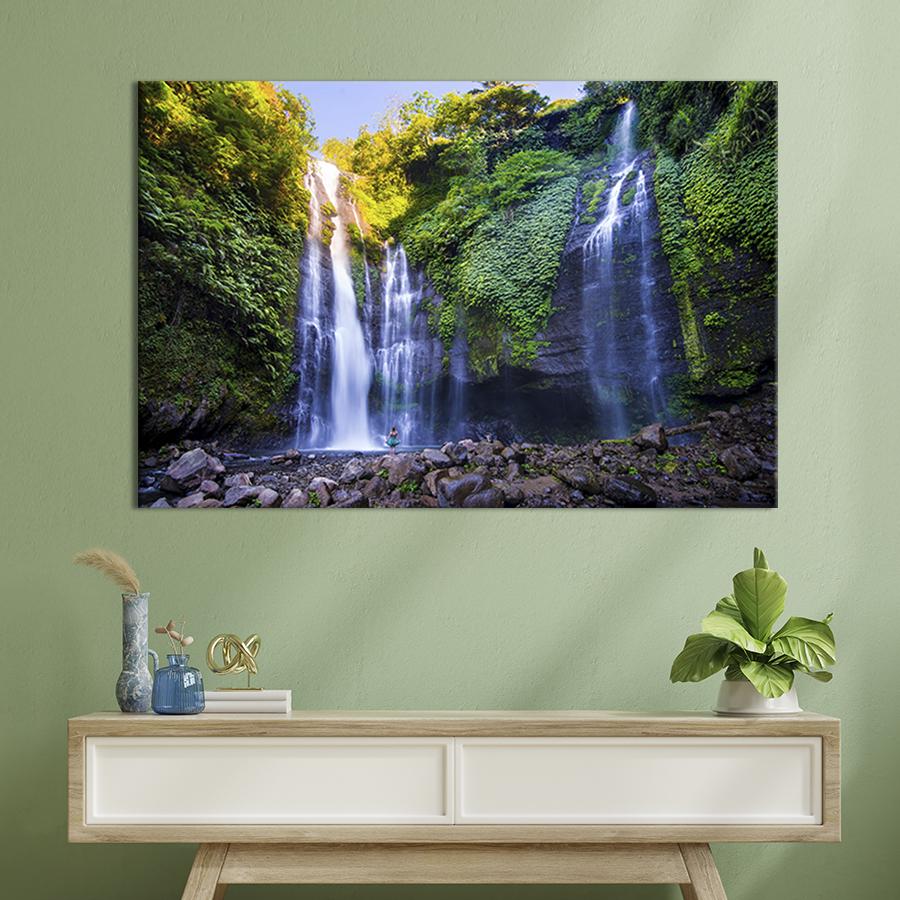 Картина на холсте Два водопада 122x81 см (611-1)