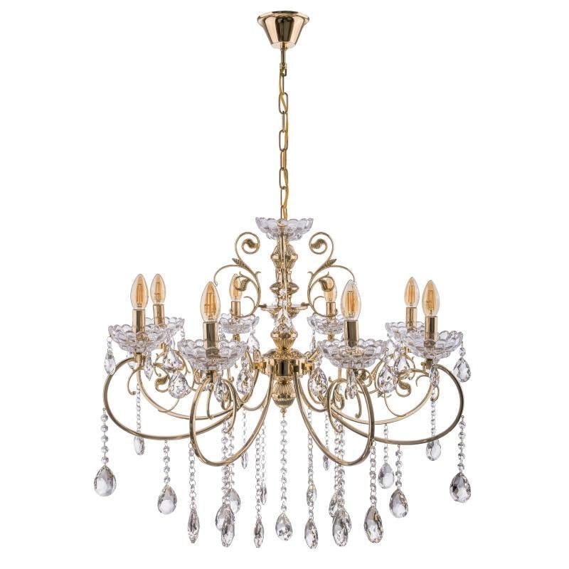 Люстра свеча подвесная хрустальная Brille BCL-664S/8 E14 FGD классическая