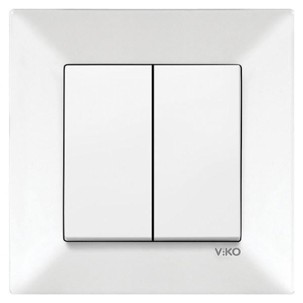 Выключатель двухклавишный Viko Meridian Белый (27548710)