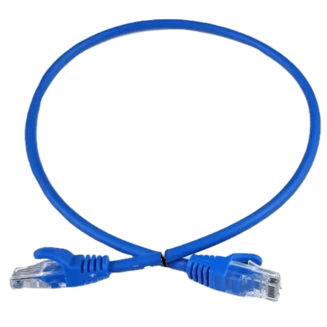 Патч-корд медный неэкранированный EServer UTP Cat 5E 0,25 м PVC Blue (633427)