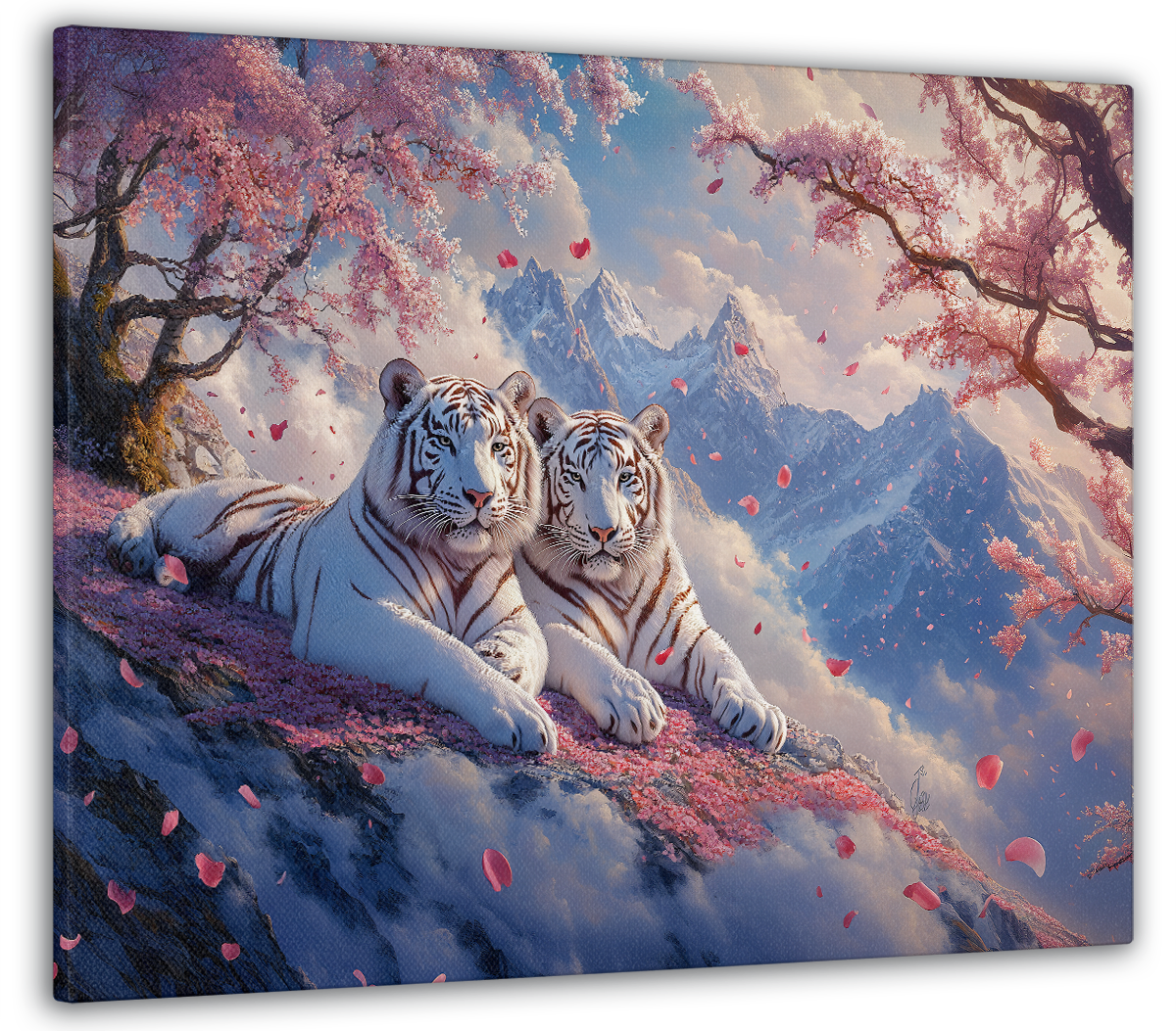Картина на холсте МАКО снежные тигры 50x70 см (MK10553_5070)