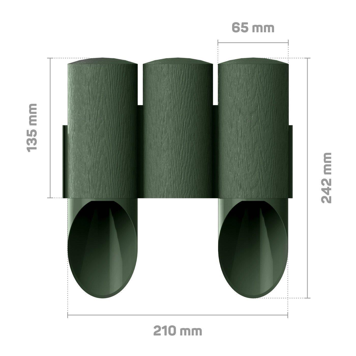 Газонна огорожа Cellfast MAXI 2,1 м 3 елементи зелений (34-012) - фото 3