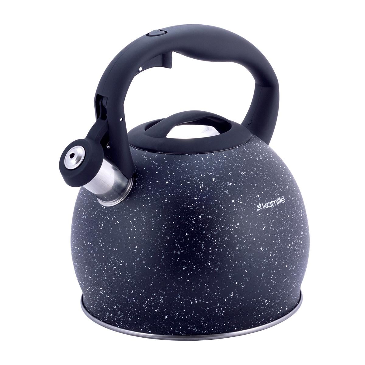 Чайник Kamille KM-1074 из нержавеющей стали со свистком 3 л (KM-1074-BL)