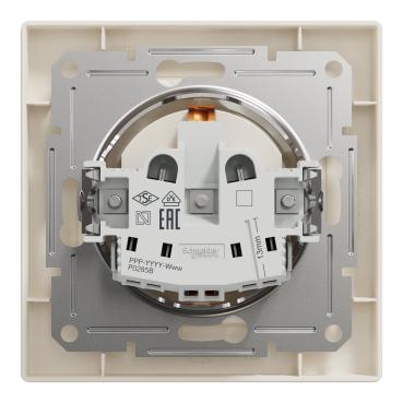 Розетка з заземленням ASFORA з захисними шторками Кремовий (EPH2900223) - фото 2 Розетка з заземленням ASFORA з захисними шторками Кремовий (EPH2900223) - фото 2