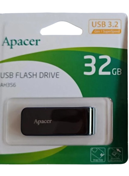 Флеш-накопитель 3.1 Apacer AP32GAH356B-1 32GB Black (2293690601)