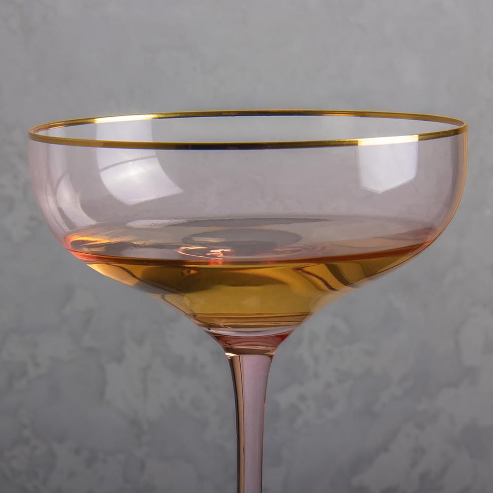 Набір келихів Elisey 9056-001 Шампань 400 мл 2 шт. Рожевий (118-81-9056-001) - фото 3 Набір келихів Elisey 9056-001 Шампань 400 мл 2 шт. Рожевий (118-81-9056-001) - фото 3