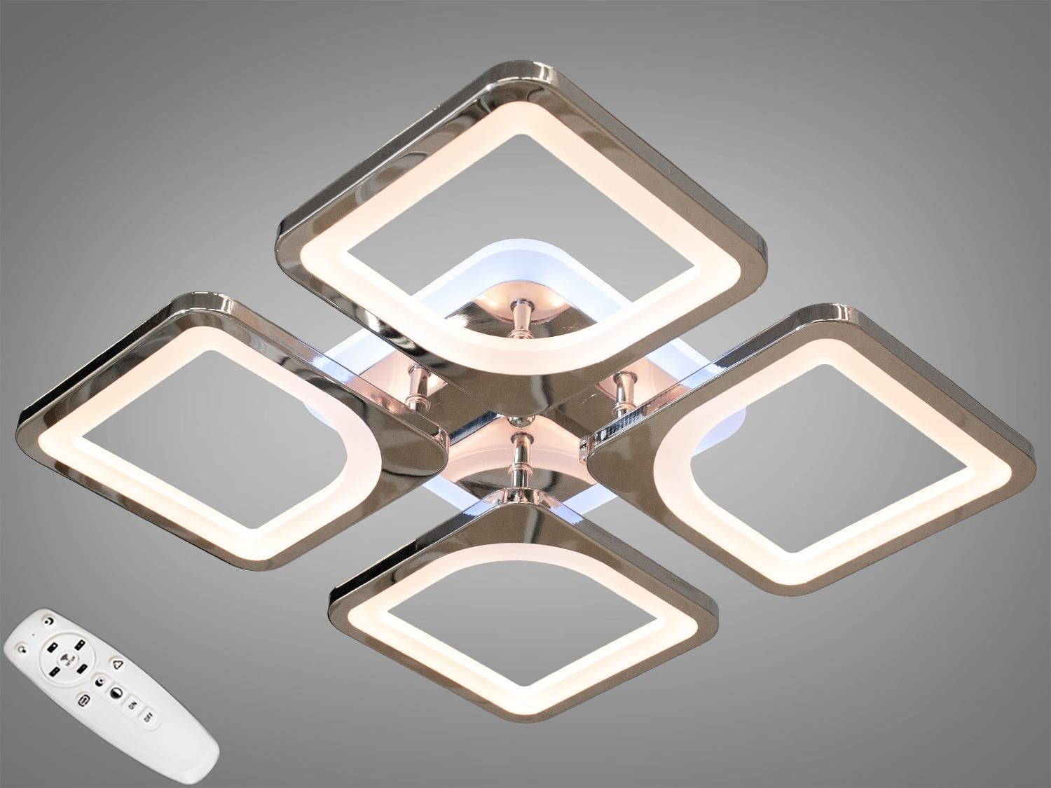 Люстра потолочная Diasha с диммером и LED подсветкой 80W Хром (S8060/4HR 3col dim) Люстра потолочная Diasha с диммером и LED подсветкой 80W Хром (S8060/4HR 3col dim)