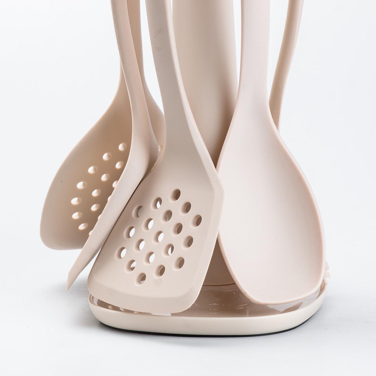 Набор кухонных принадлежностей на подставке 6 шт. Бежевый (HP27473K) - фото 6 Набор кухонных принадлежностей на подставке 6 шт. Бежевый (HP27473K) - фото 6