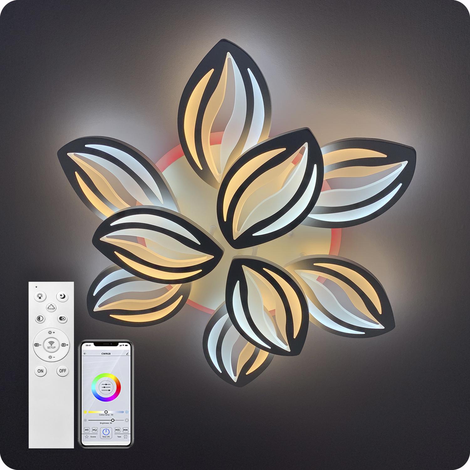 Люстра світлодіодна 517 Light 3color з пультом 180 Вт Білий (01755) - фото 4 Люстра світлодіодна 517 Light 3color з пультом 180 Вт Білий (01755) - фото 4