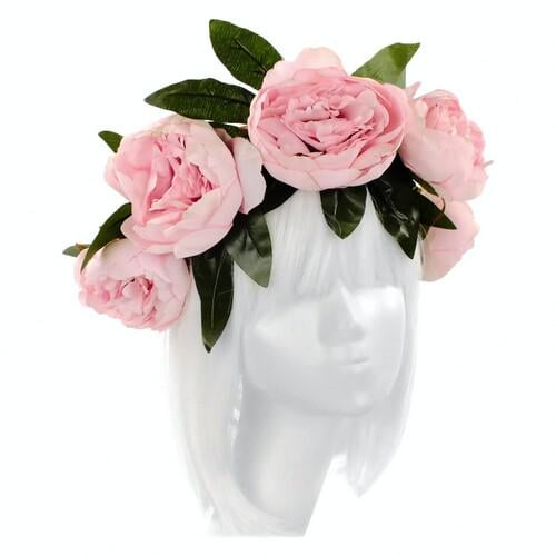 Венок на голову Пиония SETA Decor 19-868PN
