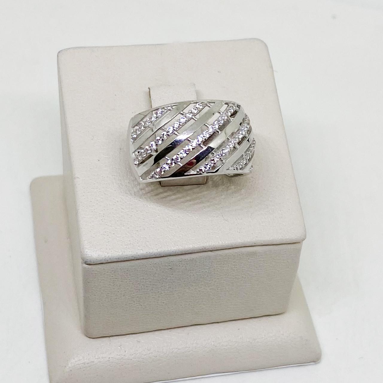 Кольцо серебряное с кубическим цирконием р. 18,5 2,73 г (1809357336)