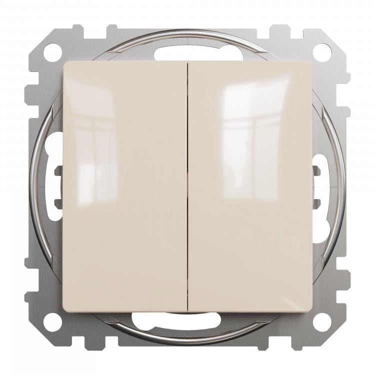 Вимикач 2-й Schneider Electric Sedna Design Бежевий (SDD112105)