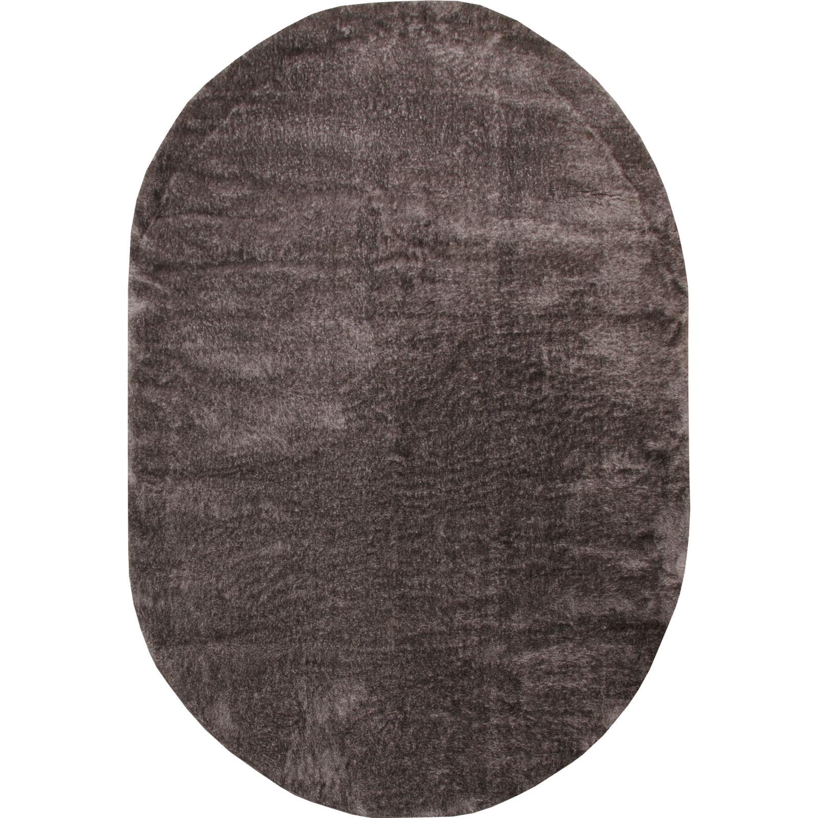 Ковер с длинным ворсом Rubin Defier P1577A овальный 2x3 м Серый (00-00010319)