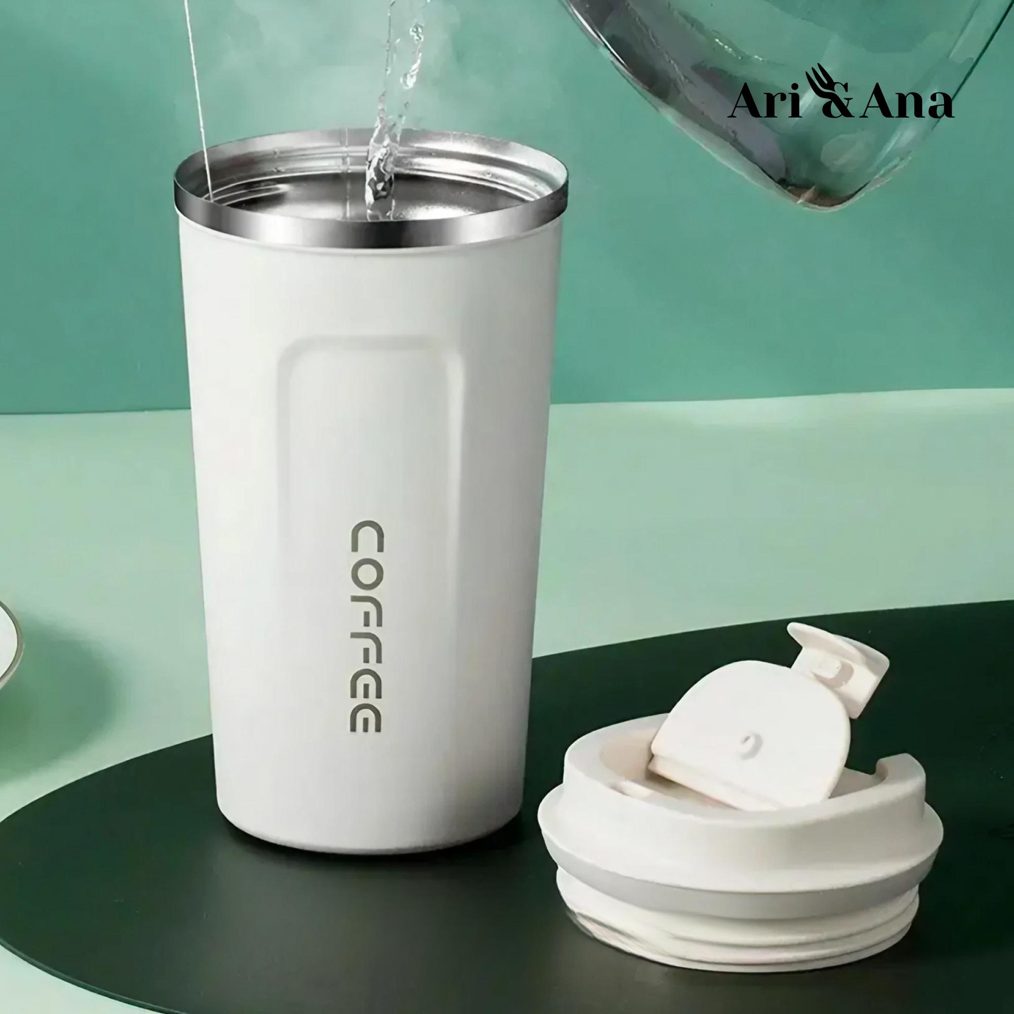 Термокружка Ari/Ana сенсорный дисплей из нержавеющей стали герметичная крышка 380 мл Белый - фото 8
