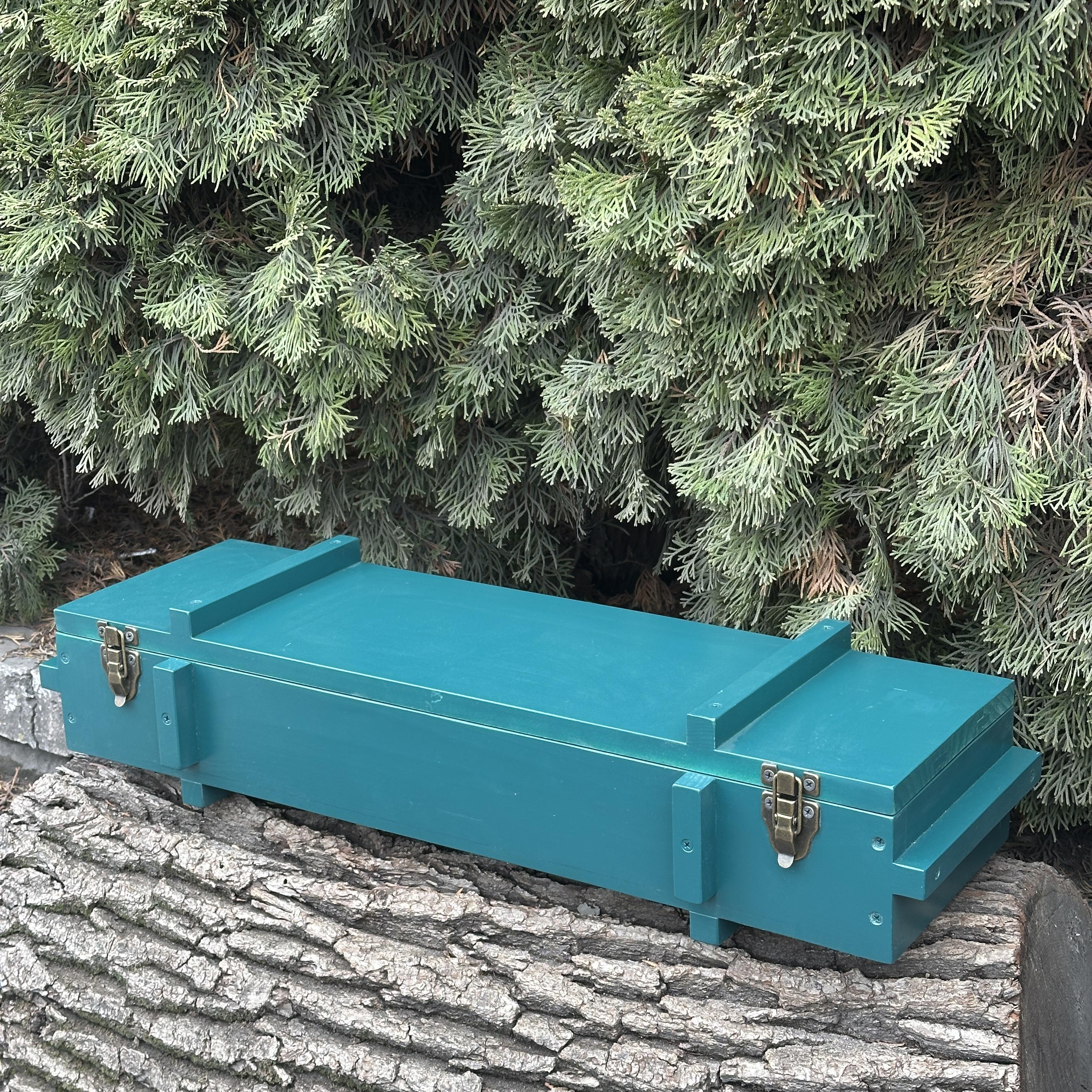 Набір шампурів та аксесуарів Mzavod Комбат із нержавіючої сталі в дерев’яному кейсі 740x250x200 мм 26 пр. Бірюзовий (136-17-1192010000183) - фото 8 Набір шампурів та аксесуарів Mzavod Комбат із нержавіючої сталі в дерев’яному кейсі 740x250x200 мм 26 пр. Бірюзовий (136-17-1192010000183) - фото 8