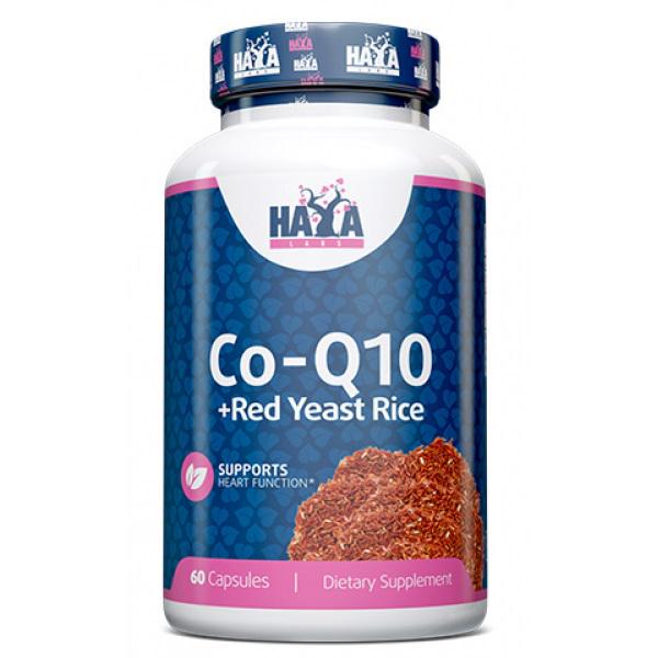 Коензим Haya Labs Co-Q10 60 mg & Red Yeast Rice 500 mg 60 caps