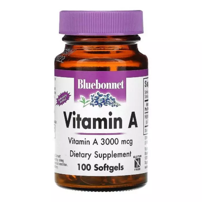 Витамин A 3000 мкг Bluebonnet Nutrition 100 желатиновых капсул ( BLB0298)
