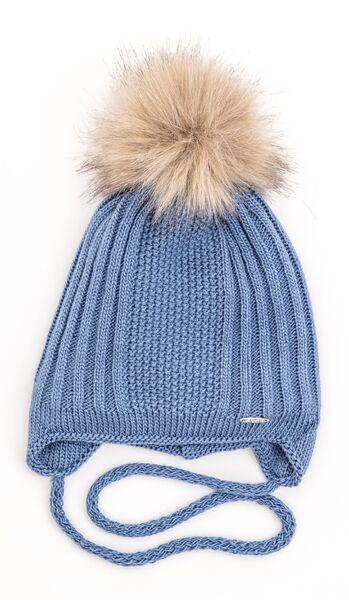 Шапка детская для мальчиков Кевин D820 хлопок 40-44 см Голубой