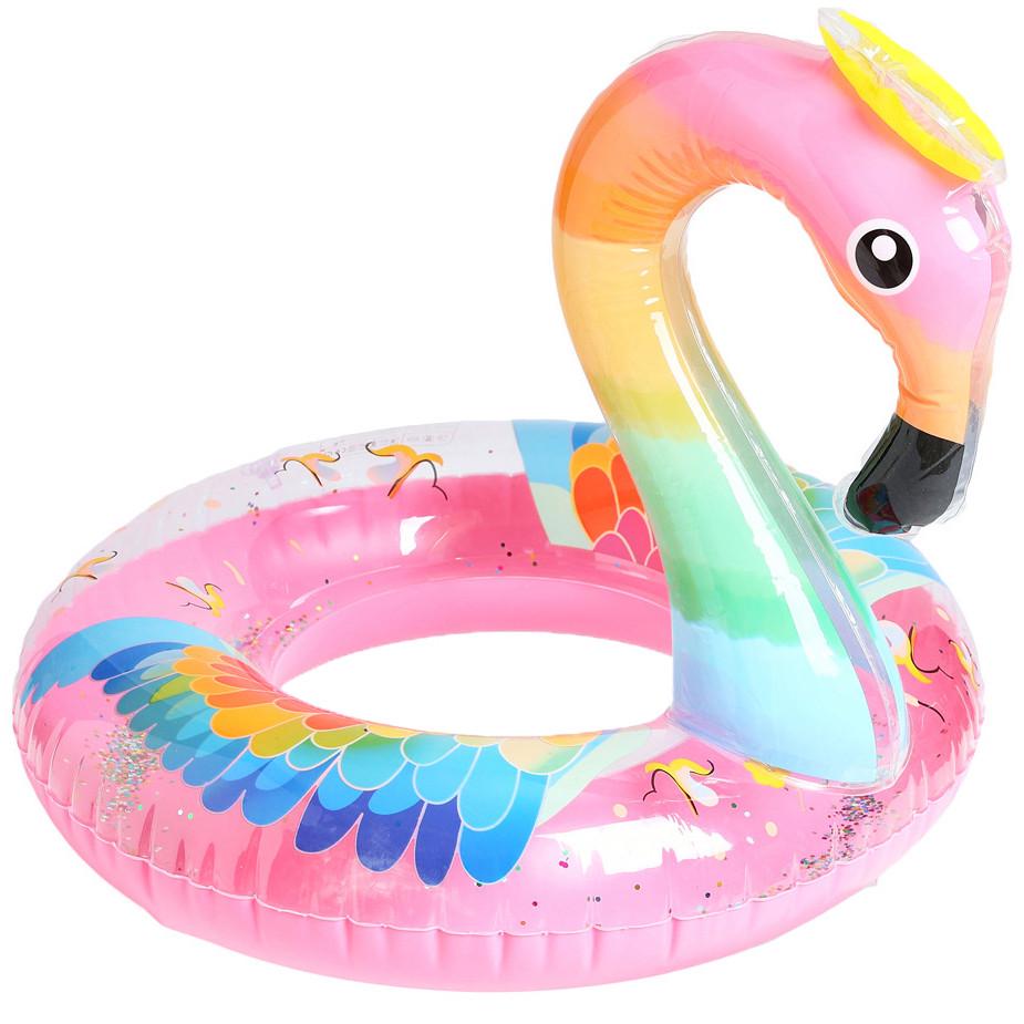 Надувной круг Фламинго 70 см Розовый (28443946)