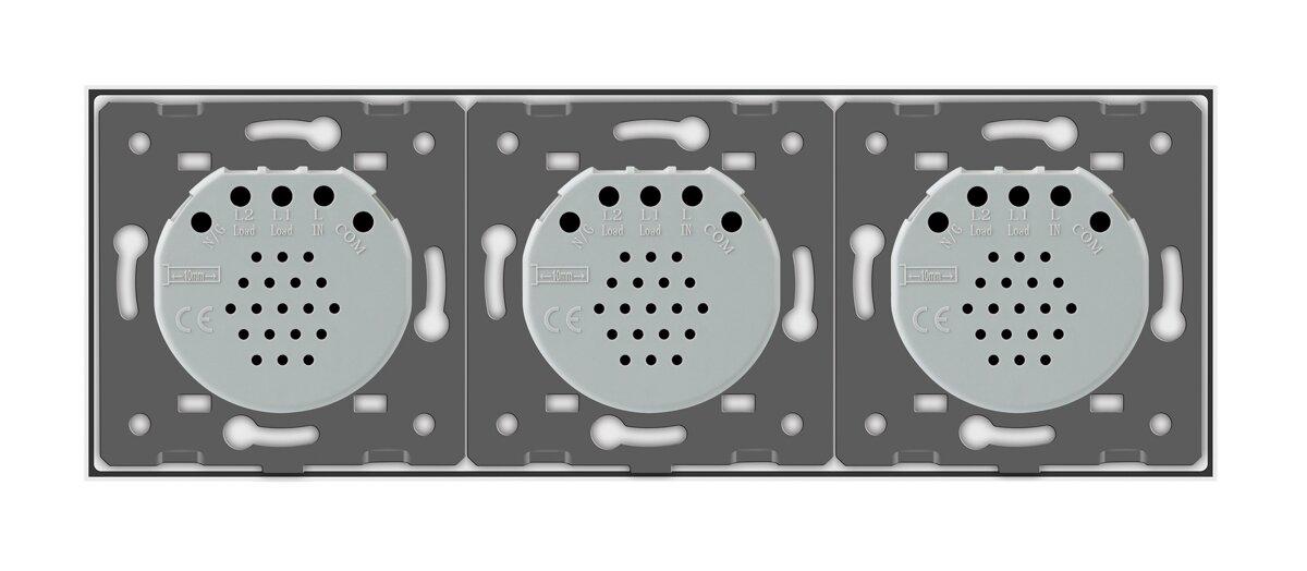 Сенсорный выключатель Livolo ZigBee 5 сенсоров стеклянный Белый (VL-C702Z/C701Z/C702Z-11) - фото 2