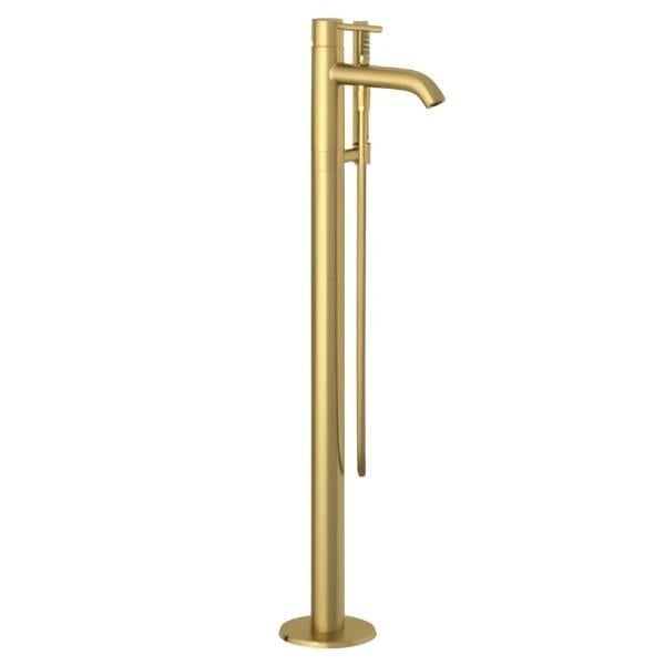 Смеситель для ванны Kludi Bozz напольный Золотой брашированный (38590N076)