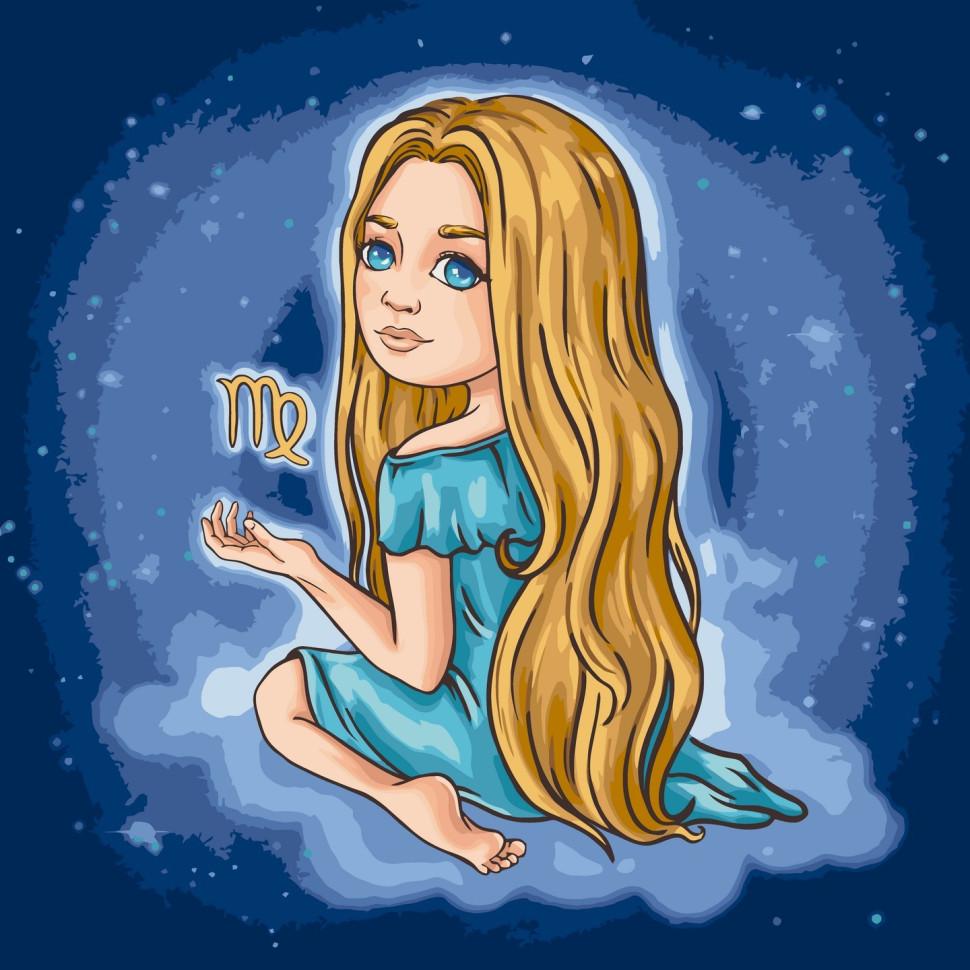 Картина по номерам ART CRAFT Знаки зодиака-Дева 40x40 см Разноцветный (PM-194-K-1001)