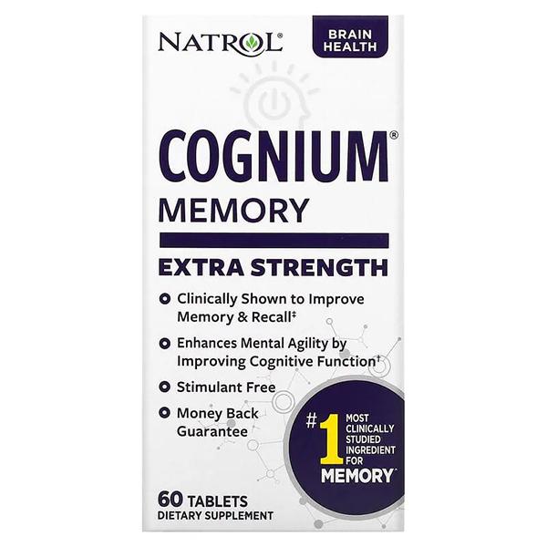 Комплекс для профилактики работы мозга Natrol Cognium Memory Extra Strength 200 мг 60 таб. (000027043)