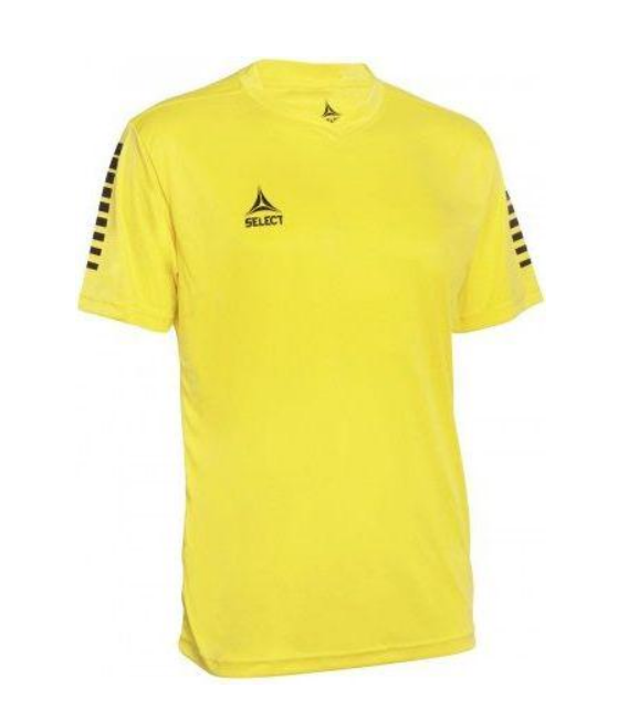 Футболка ігрова Select PISA PLAYER SHIRT на 12 років 2XS Жовто-чорний (624130-029)