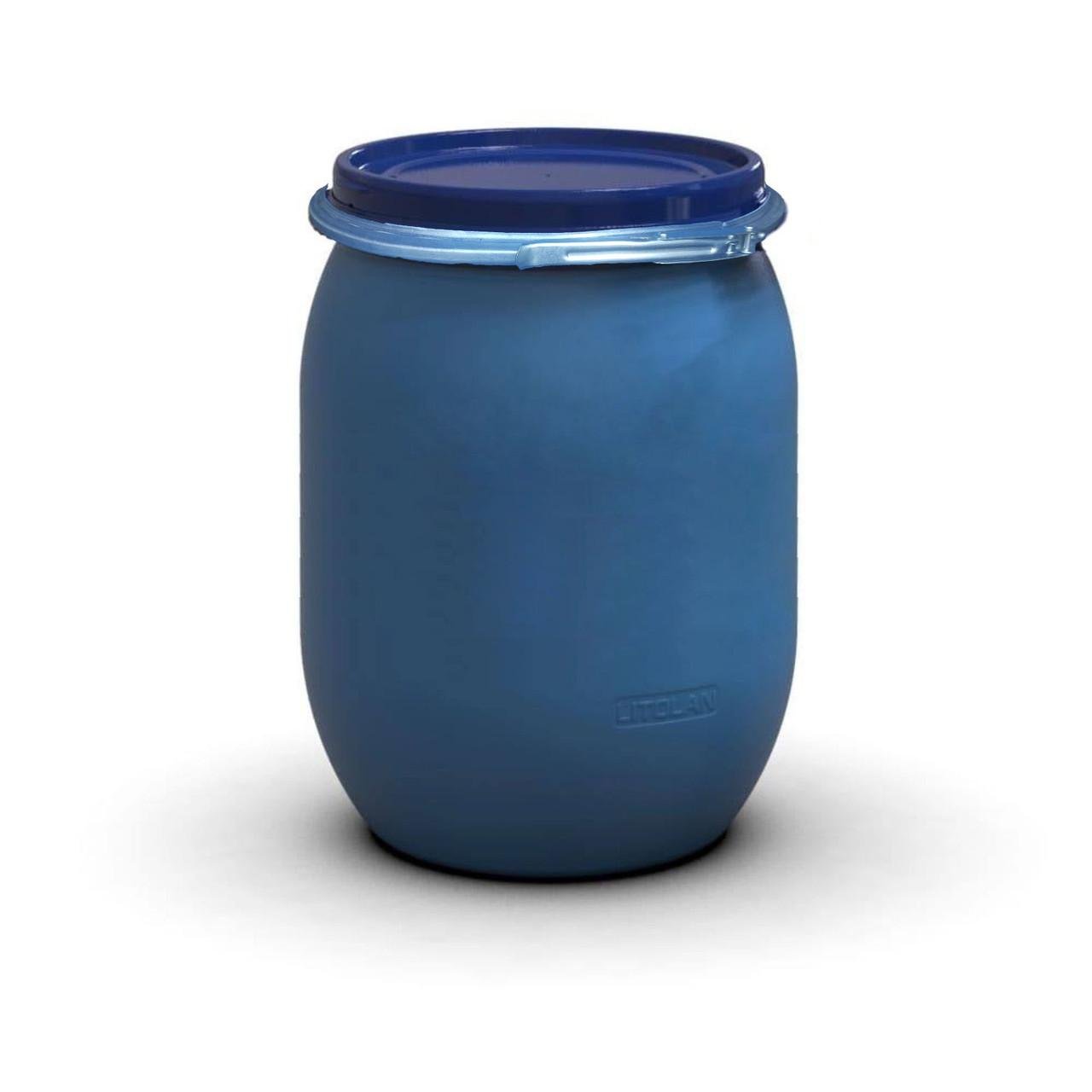 Бочка пластиковая Litolan с металлическим хомутом герметичная пищевая 130 л - фото 1 Бочка пластиковая Litolan с металлическим хомутом герметичная пищевая 130 л - фото 1