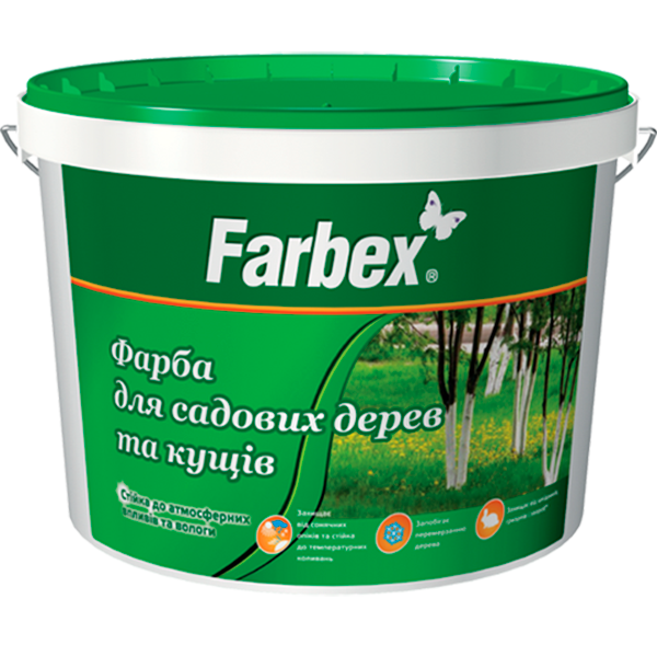 Краска для садовых деревьев и кустов Farbex 20 кг Белый (2792906351)