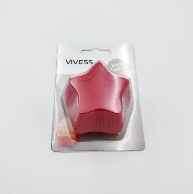 Формы для маффинов Vivess 6 шт. 7 см Красный (560046)