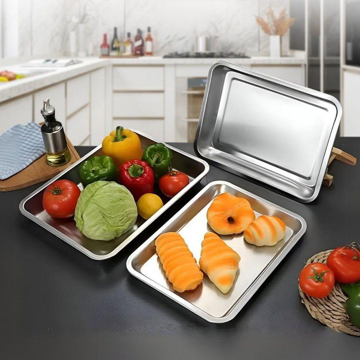 Набор противней из нержавеющей стали A-PLUS 3 шт. - фото 3