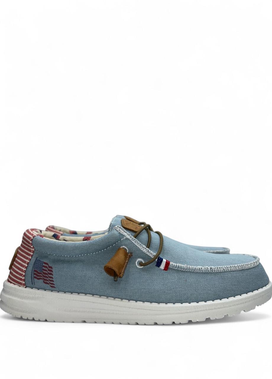 Мокасини чоловічі Hay Dude Wally Ameria Denim Stripe 40395-4OE р. 45 29,7 см Глибокий (2773145167) - фото 2