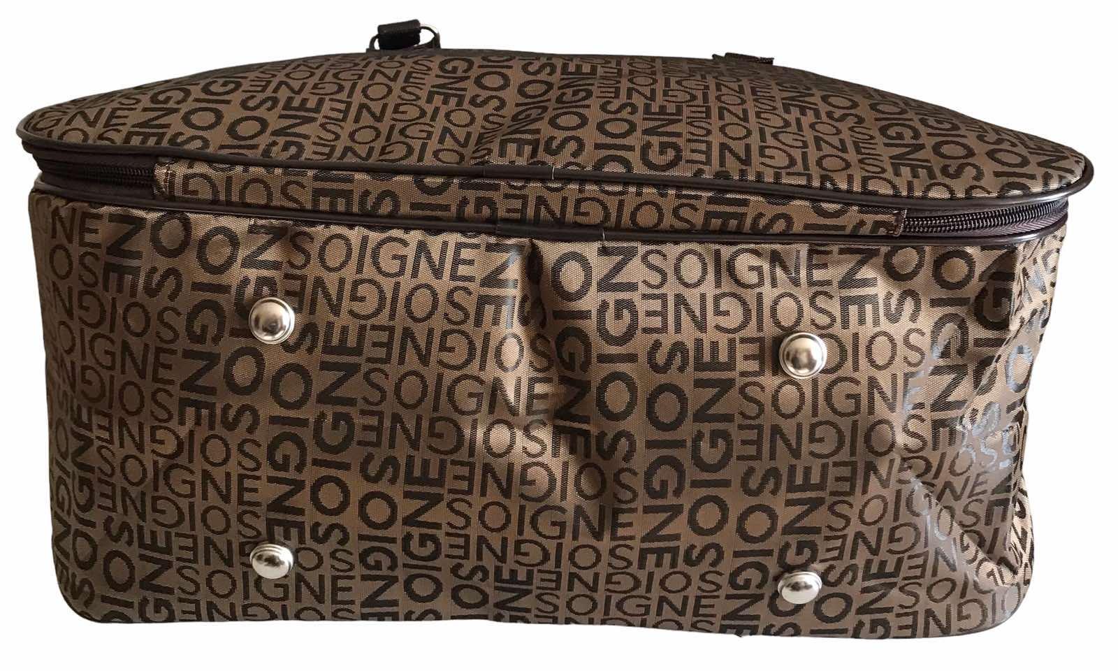 Сумка дорожная ручная кладь с длинным ремнем через плечо Коричневый (2536L) - фото 4