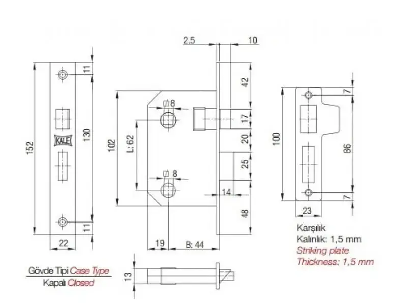 Замок межкомнатный Kale Imperial с ручками Ozen Kumru Sari WC (10112-1121) - фото 2 Замок межкомнатный Kale Imperial с ручками Ozen Kumru Sari WC (10112-1121) - фото 2