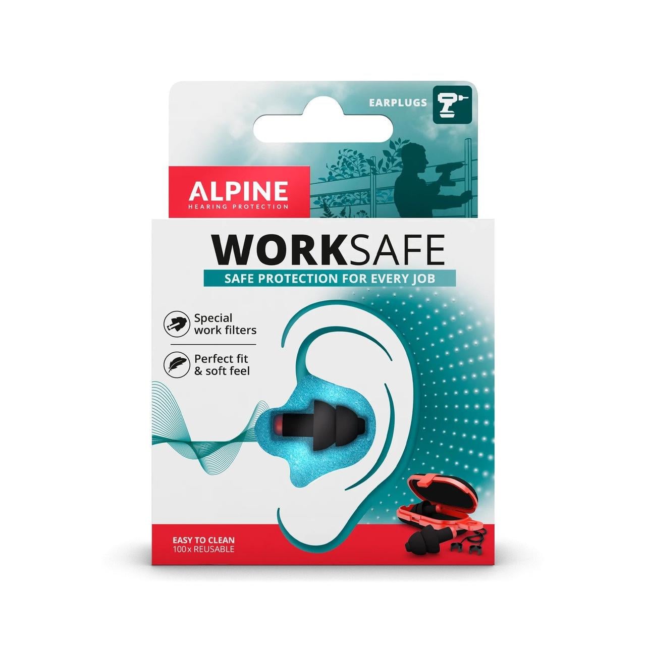 Беруши уAlpine WorkSafe ниверсальные для работы SNR 23 дБ Беруши уAlpine WorkSafe ниверсальные для работы SNR 23 дБ
