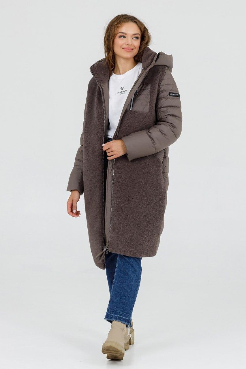 Пуховик р. 48 Шоколадний (709r\48) - фото 5