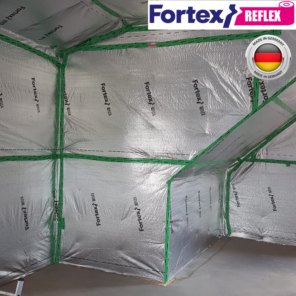 Плівка пароізоляційна Fortex Reflex армована 1,5 м x 50 м 75 м2 90 г/м2 (340011) - фото 7