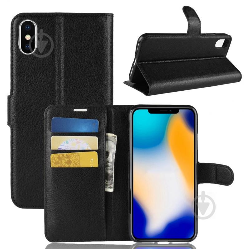 Чохол-книжка Litchie Wallet для Apple iPhone XS Max Чорний (arbc3326) - фото 2