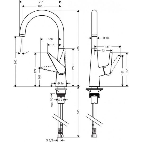 Смеситель для мойки Hansgrohe Talis S (72810000) - фото 2