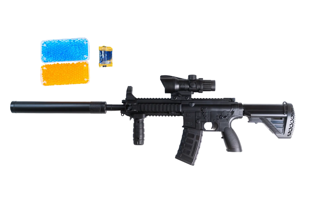 Автомат игрушечный для гидробола HK416 F808-BLACK на орбизах (21684838)