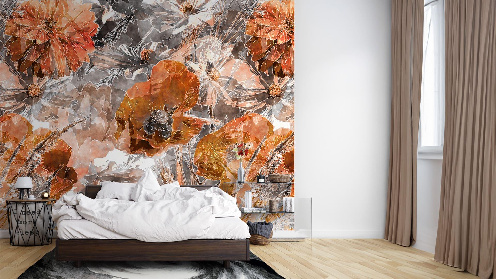 Фотообои флизелиновые Styleo Print-walls Молчаливые цветы 0712 350х270 см (Pw-0712/3)