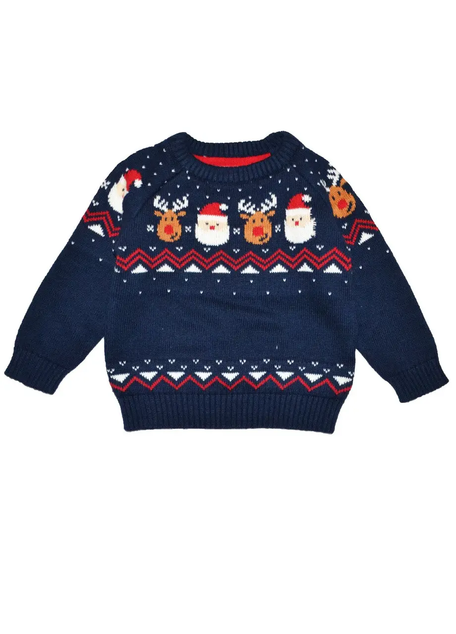 ᐉ Кофта новогодняя C&A для мальчика 68 см Синий