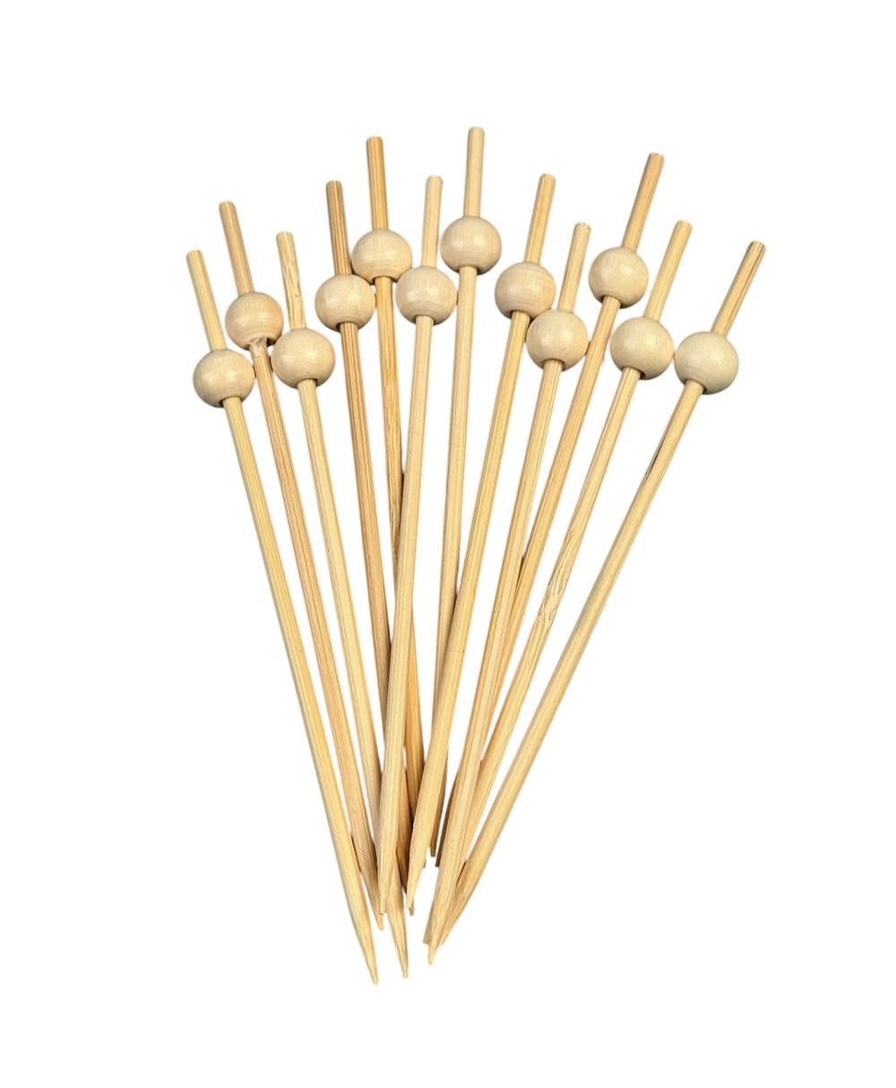 Набір шпажок бамбукових One Chef з дерев'яними намистинами 120 мм 100 шт. (33551108)