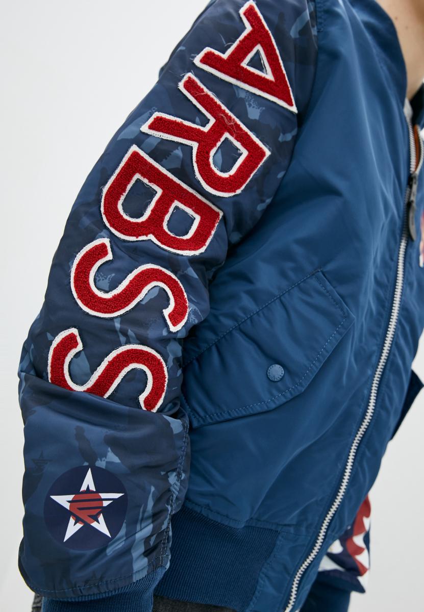 Куртка-бомбер Airboss MA-1 Nose Art L Синий (123221) - фото 4 Куртка-бомбер Airboss MA-1 Nose Art L Синий (123221) - фото 4