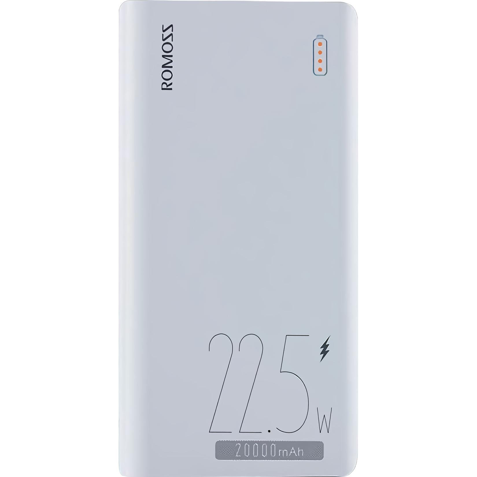 Зовнішній акумулятор Romoss Sense6F 20000 mAh 22,5W White (PPH80-611-1133H)