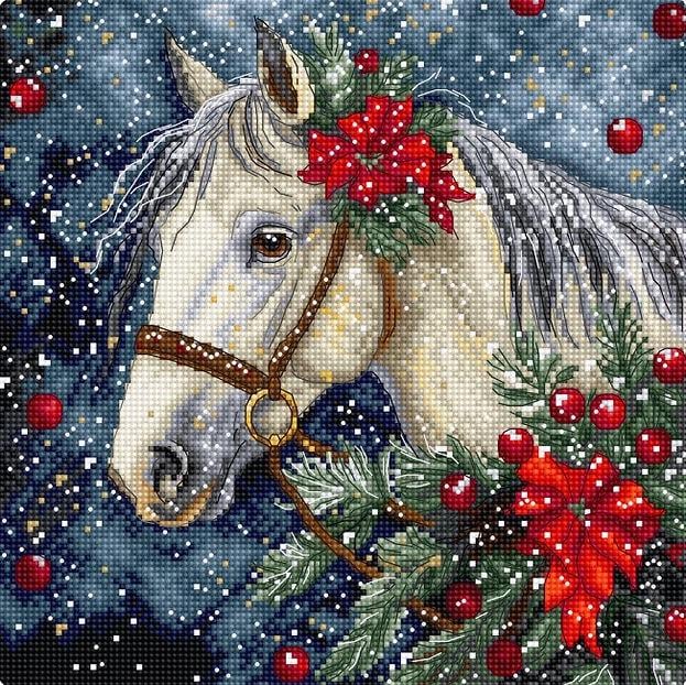 Набір для вишивання хрестиком L9955 Winter Horse