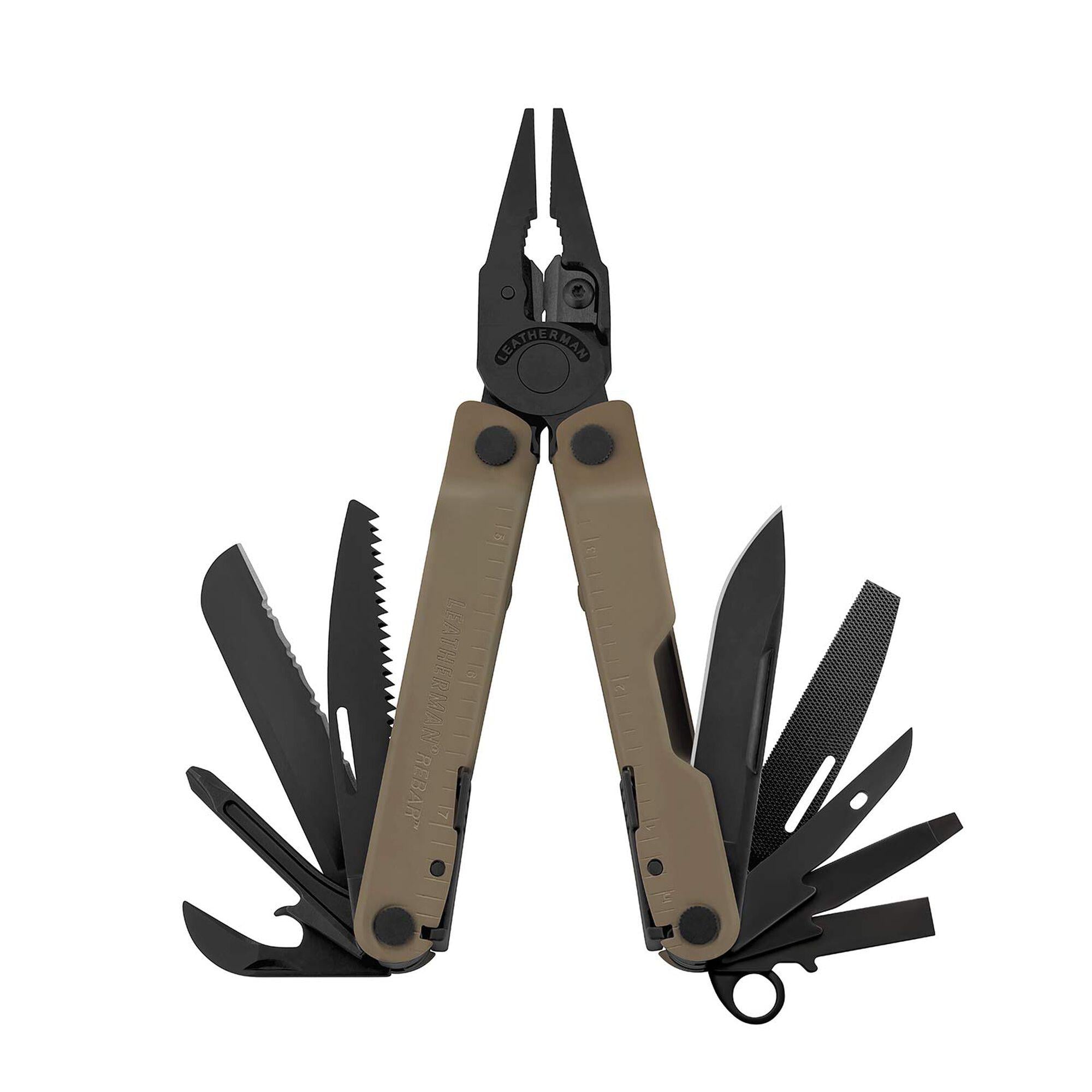 Мультитул Leatherman Rebar зі змінними кусачками в чохлі Coyote (000656)