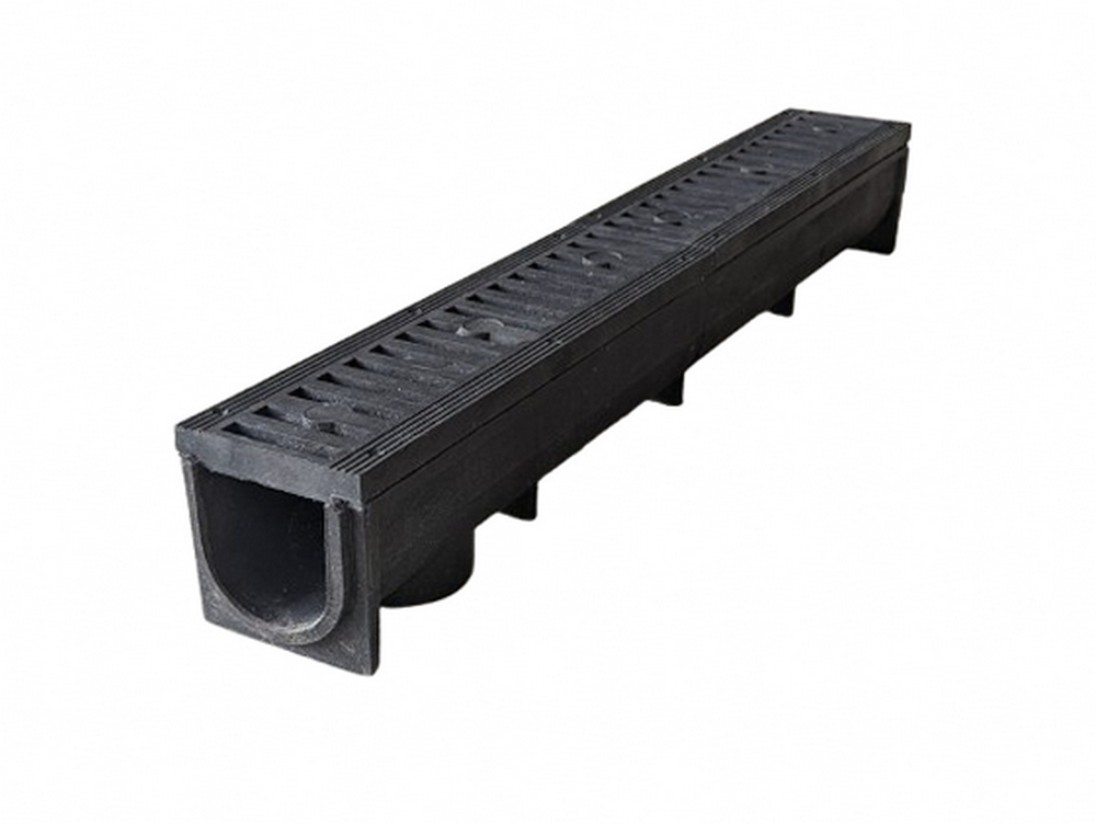 Водоотвод в сборе ВОЮС с решетками Черный (А15)