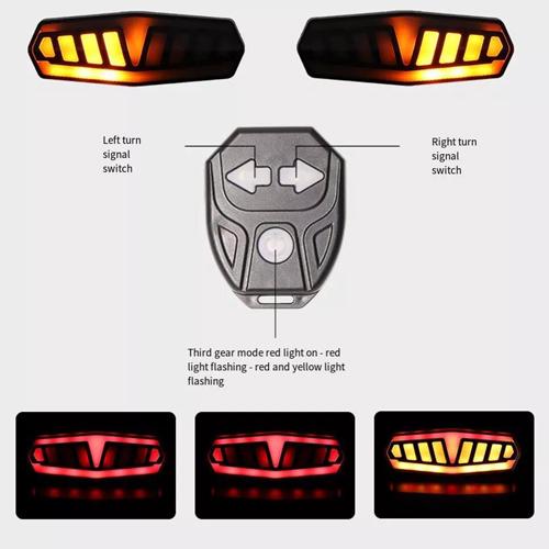 Фонарь для велосипеда задний FY-1828 с указанием поворотов Waterproof/Li-Ion 500 mAh/USB-C/Remote control/CR2032 (641a096b) - фото 4 Фонарь для велосипеда задний FY-1828 с указанием поворотов Waterproof/Li-Ion 500 mAh/USB-C/Remote control/CR2032 (641a096b) - фото 4